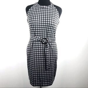 ee:somme Hawthorne Collection Gray and black plaid sleeveless dress - NEW